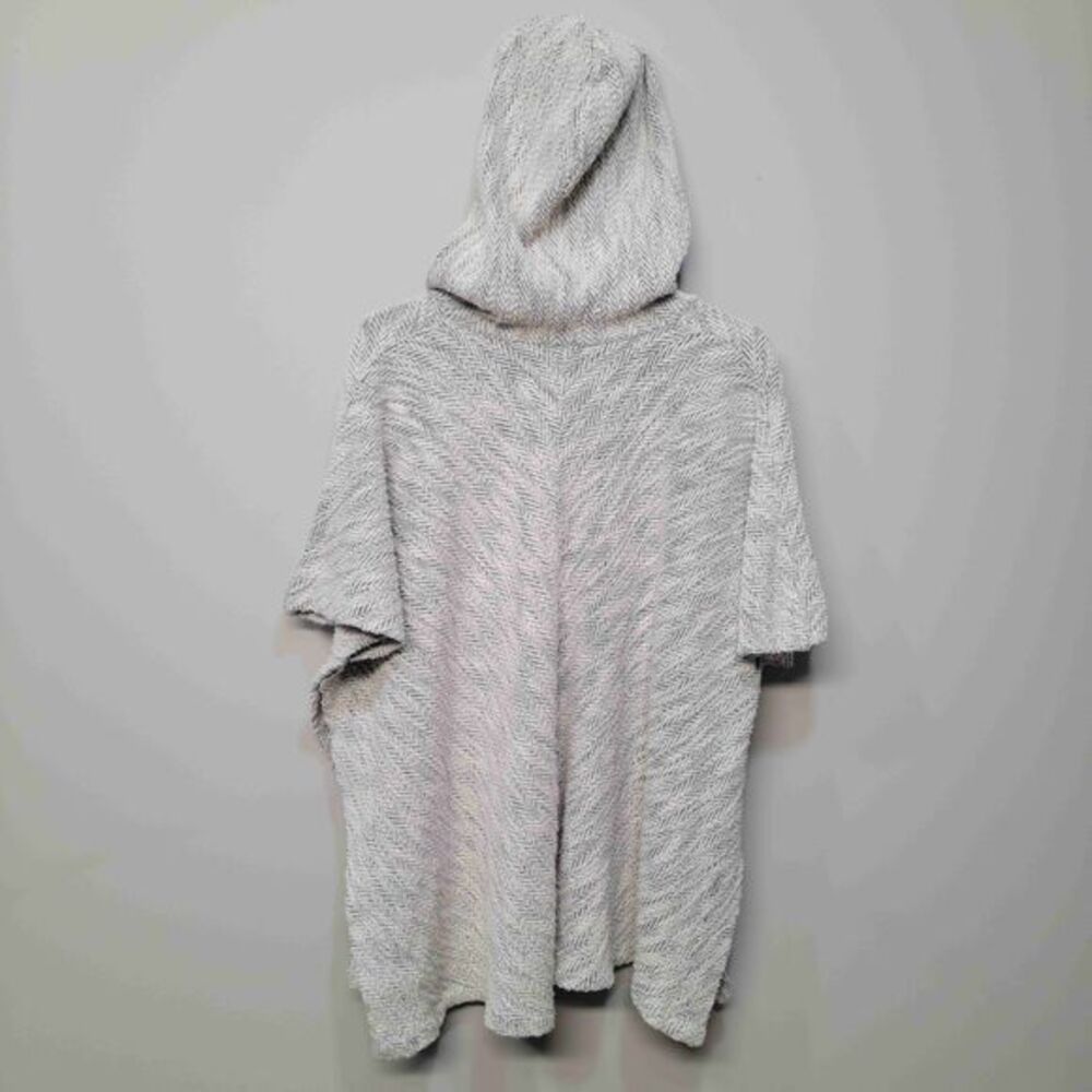 Calypso St. Barth Hoodie Poncho Sweater OS Beige Herringbone Baja Hippie Boho - Picture 3 of 10